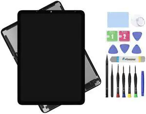10.9" LCD Screen Replacement for iPad air 5 5th Generation 2022 A2589 A2591 A2588 Display LCD Assembly and Glass Touch Digitizer Premium Repair Kit Black