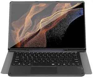 SaharaCase Protection Bluetooth Keyboard Case with TrackPad for Samsung Galaxy Tab S8 Ultra (2022) [Shockproof Bumper] Heavy Duty Rugged Protection Antislip Integrated Kickstand - Black