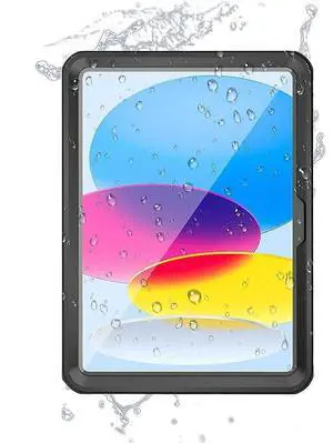 Sahara - Oasis Series Water-Proof Case for iPad 11'' (A16) and iPad 10.9" (10th Gen), Black, (TB00271)