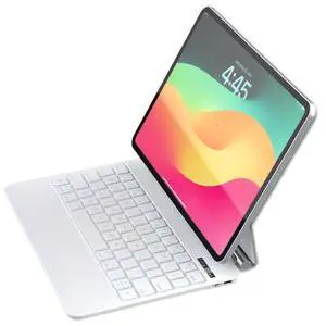 ZENLU iPad Pro 11" / Air 11" Case with Keyboard White Magic-Style, Multi-Touch Trackpad, Floating Cantilever Stand, Smart Backlit Keyboard Case for 11" iPad Pro(1/2/3/4 Gen), Air 10.9/11-In