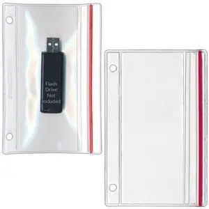 StoreSMART - Flash Drive Zipper Case for 3-Ring Binders - 50-Pack - Vinyl Plastic - R1831-FLASH50 - Made in USA