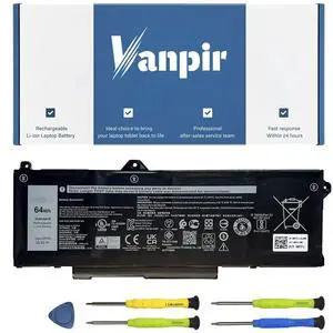 VANPIR GRT01 Laptop Battery Replacement for Dell Latitude 5421 5431 5521 5531 Precision 3470 3561 3571 Alienware m17 R5 AMD Series Notebook 00P3TJ 0P3TJ R05P0 0R05P0 05RGW 9JRV0 15.2V 4000mAh 4-Cells