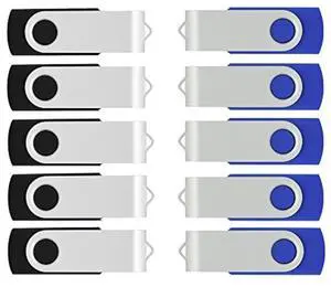 VICFUN 50 Pack 1GB USB Flash Drive 1GB Flash Drives 50pcs USB 2.0 Half Blue/Half Black