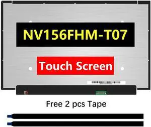 TFTcenter NV156FHM-T07 V8.0 V8.1 V8.3 V8.4 LCD Touch Screen Replacement, Touchscreen 15.6 inch 1920x1080 40Pin Laptop Display Panel (Panel Only)(Not for Others Model)
