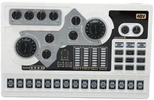 Bluetooth Live Sound Card, X5 Bluetooth External Podcast Production Studio Equipment with RGB Light, Sound Card for Live Broadcast, K Songs, Recording, Voice Chatting