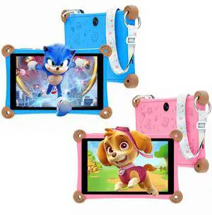 Topsand Latest Kids Tablet, 8 Inch Android 13 Tablet for Kids 3-12, KIDOZ Preinstalled, Parental Control, Fast Quad-Core, 2+4GB RAM, 4700mAh Battery, 1TB Expandable, WiFi 6, Adjustable Strap Included