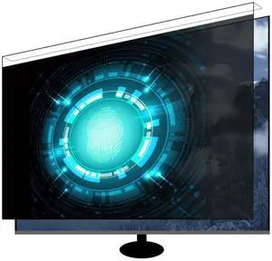 JQZWXX Acrylic Computer Privacy Screen Filter High Clarity Anti Glare Monitor Protector Anti-UV Anti-Blue Light Anti-Scratch 22-27 Inch Protector Film - Hanging Type Traceless / 27Inch/612.6x356mm