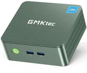 GMKtec Mini PC N150, G3 Plus Intel Twin Lake N150 (3.4GHz), 8GB DDR4 RAM 256GB PCIe M.2 SSD, Desktop Computer 4K Dual HDMI/USB3.2/WiFi 6/BT5.2/2.5G RJ45