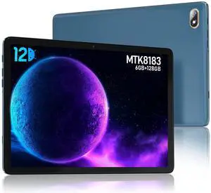 kinstone Latest 10.1 Inch Android 12 Tablet with 128GB ROM 1TB Expand,2.0Ghz Octa-Core Tablet,1280 * 800 HD IPS Display,5+2MP Dual Camera, 6000mAh Long Battery Life,2.4/5G Dual Band WiFi+BT 5.0(Blue)