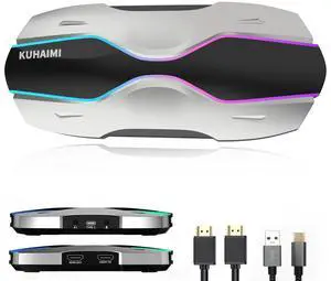 kuhaimi Capture Card, 4K HDMI Video Capture Card for Streaming Game Live, USB3.0 Low Latency, Full HD 4K 60/1080P 240FPS for Streaming/Gaming Recording, Works with Mac/PS5/PS4/Xbox/OBS/Nintendo Switch