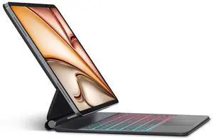 Keyboard Case for iPad Air 11-inch (M3 2025 / M2 2024), iPad Air 5th/4th Gen & iPad Pro 11 (4th/3rd/2nd/1st Gen), Floating Magnetic Stand, Magic Keyboard, Multi-Touch Trackpad, Rainbow Backlit, Grey
