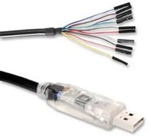 FTDI C232HM-DDHSL-0, Cable, Assembly; USB-MPSSE(SPI/I2C/Jtag); 3.3V; 250ma Output; 24AWG; 0.5m