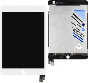 for iPad Mini 5 7.9" 2019 A2133 A2124 A2126 A2125 LCD Display Touch Screen Assembly Replacement(Tablet Front+LCD Screen) (White)