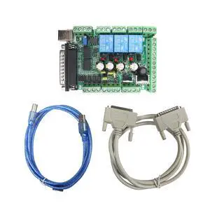 CNCTOPBAOS 5 Axis Mach3 Motion Control Card,CNC Stepper Motor Driver Controller Board 15-32V DC,LPT interface Breakout Board PWM 0-10V For CNC Router Engraving Carving Milling Machine