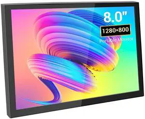 VIEWMEI Touch Screen Monitor Portable Monitor, 8 Inch Mini HDMI Screen Display,1280 * 800 Resolution Laptop Monitor for PC Laptop Compatible with Raspberry Pi Game Consoles