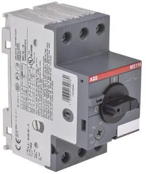 ABB 1SAM 250 000 R1010, MS 116-10,0, Manual Motor Starter, 6.3 - 10.0 A, IP20