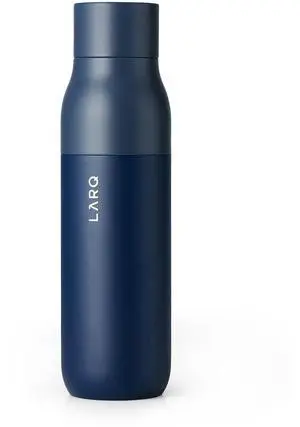 LARQ Bottle PureVis 17 oz - Self-Cleaning and Insulated Stainless Steel Water Bottle with UV Water Purifier and Award-winning Design | Reusable & Travel Friendly, Monaco Blue
