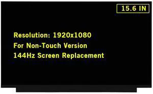 GBOLE 15.6" Screen Replacement for ASUS TUF Gaming F15 FX506 FX506H FX506L FX506LU FX506LH FX506LI FX506HE FX506HC FX506HM FullHD 1920x1080 IPS LED LCD Display Screen Panel (144Hz - 40Pin Connector)