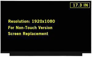 GBOLE 17.3" New Screen Replacement for Acer Nitro 5 AN517-51 AN517-51-51N1 AN517-51-52CK AN517-51-56SW AN517-51-56YW FHD 1920x1080 30Pin 72% NTSC 60Hz LED LCD Display Screen Panel (Not for 144Hz)