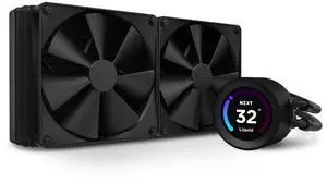 NZXT Kraken Elite 280 - RL-KN28E-B1-280mm AIO CPU Liquid Cooler - Customizable 2.36"" Wide-Angle LCD Display for GIFS, Images, Performance Metrics and More - 2 x F140P Fans - Black
