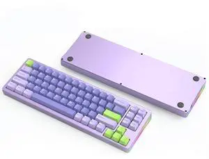 ATTACK SHARK M71 75%TKL Wireless Mechanical Keyboard,Full Aluminum CNC,BT5.0/2.4G/USB-C,Hot-swap,RGB LED,NKRO Gaming Keyboard,4600mAh,Pre-lubed Linear Switch,Custom Gasket Mount for PC Mac/Win(Purple)