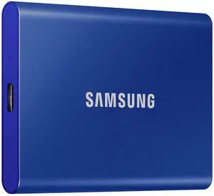 SAMSUNG T7 Portable SSD, 2TB External Solid State Drive, Speeds Up to 1,050MB/s, USB 3.2 Gen 2, Reliable Storage for Gaming, Students, Professionals, MU-PC2T0H/AM, Blue