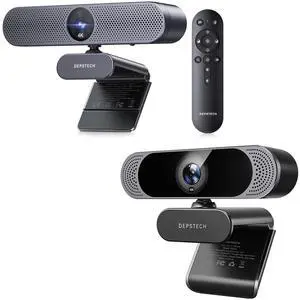 DEPSTECH DW50 Pro Ultra HD 1/2.55'' Sony Sensor 4K Zoomable Webcam with Microphone and Remote + DW49 HD 8MP Sony Sensor 4K Webcam