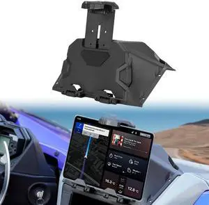 A & UTV PRO Electric Tablet Mount for Yamaha YXZ 1000, with Storage Box Organizer Tray, GPS Phone Ipad Mount Tablet Holder for Yamaha YXZ 1000R / SE/SS/SS SE 2019-2023 Accessories