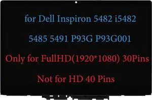 Screen Replacement for Dell Inspiron 14 5482 i5482 5485 5491 P93G P93G001 03J5DW 3J5DW LCD Display Touch Screen Digitizer Assembly FullHD 1920x1080 30 Pins (Not for 5481)