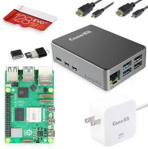 CanaKit Raspberry Pi 5 Starter Kit PRO - Aluminum (128GB Edition) (8GB RAM)