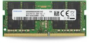 Sam Original 32GB (1x32GB) DDR4 2666MHz PC4-21300 SODIMM 2Rx8 CL19 1.2v 260-PIN Laptop Notebook Memory Module RAM Upgrade M471A4G43MB1-CTD Adamanta