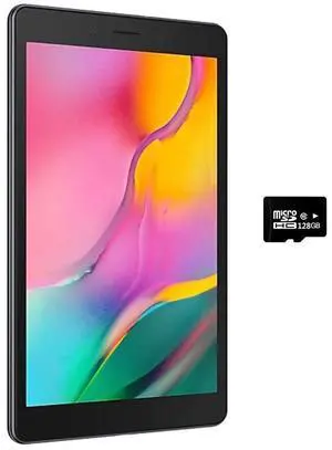 SAMSUNG Galaxy Tab A 8.0" (2019, WiFi Only) 32GB, 5100mAh All Day Battery, Dual Speaker, SM-T290, International Model (32GB + 128GB SD Bundle, Black)