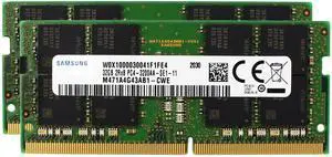Sam Original 64GB (2x32GB) DDR4 3200 MHz PC4-25600 SODIMM 2Rx8 CL22 1.2v 260-PIN Memory RAM Laptop Notebook Module Upgrade M471A4G43AB1-CWE M471A4G43CB1-CWE Adamanta