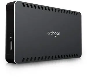 Archgon 480GB Thunderbolt 3 Certified Aluminum External NVMe SSD Portable PCIe Solid State Drive with Heatsink Inside Max. Speed up to Read 1600MB/s Write 1100MB/s Model X70 (480GB, Black)
