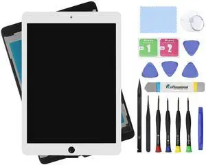 9.7" LCD Screen Replacement for iPad air 2 2nd Generation A1566 A1567 Display LCD Assembly and Glass Touch Digitizer Premium Repair Kit (White)