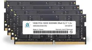 Adamanta 64GB (4x16GB) Memory Upgrade Compatible for 2017 Apple iMac 27" Retina 5K Display DDR4 2400MHz PC4-19200 SODIMM 2Rx8 CL17 1.2v Dual Rank RAM DRAM