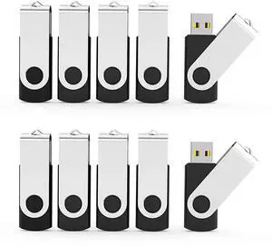 Aiibe 32GB USB Flash Drive 50 Pack Lot USB 2.0 Thumb Drive 32GB Flash Drive Bulk USB Drive Jump Drive Memory Stick Zip Drive 32GB Wholesale, 50Pcs 32GB Black