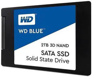 Western Digital 2TB WD Blue 3D NAND Internal PC SSD - SATA III 6 Gb/s, 2.5"/7mm, Up to 560 MB/s - WDS200T2B0A, Solid State Hard Drive