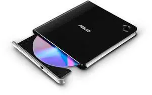 ASUS SBW-06D5H-U BDXL External Ultra Slim Blu-ray and MDisc Burner USB 3.1 USB-C 2 Cables Black