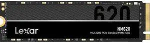Lexar NM620 SSD 2TB PCIe Gen3 NVMe M.2 2280 Internal Solid State Drive, Up to 3300MB/s Read, for Gamers and PC Enthusiasts (LNM620X002T-RNNNU)