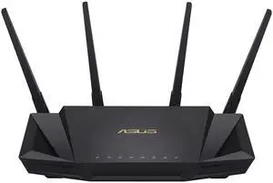 ASUS RT-AX3000 Ultra-Fast Dual Band Gigabit Wireless Router - Next Gen WiFi 6, Adaptive QoS, and AiProtection by Trend Micro | 1x WAN, 4x 1G LAN, 1x USB 3.0 - AiMesh Compatible