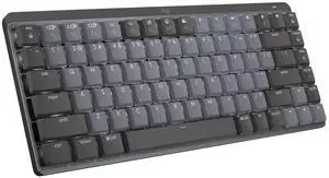 Logitech MX Mechanical Mini Wireless Illuminated Keyboard, Clicky Switches, Backlit, Bluetooth, USB-C, macOS, Windows, Linux, iOS, Android, Metal