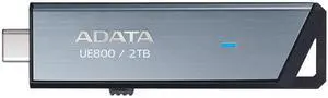 ADATA Elite UE800 2TB USB Type-C USB 3.2 Gen2 Flash Drive Portable SSD Up to 1000MB/s Read/Write (AELI-UE800-2T-CSG), Compatible with iPhone 15 Pro Series/Android/Playstation 5