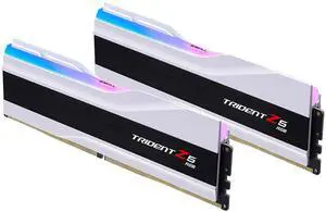 G.SKILL Trident Z5 RGB Series (Intel XMP 3.0) DDR5 RAM 32GB (2x16GB) 6000MT/s CL32-38-38-96 1.35V Desktop Computer Memory UDIMM - Matte White (F5-6000J3238F16GX2-TZ5RW)