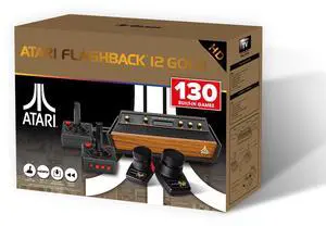 Atari Flashback 12 Gold, Retro Game Console, Built-in 130 Classic Games, Two Joystick and Paddle Controllers, HDMI, PLUG & PLAY on HD TV