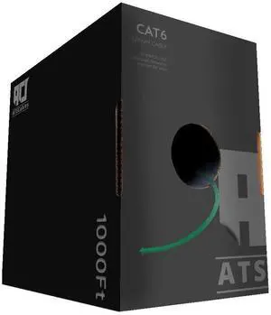 ATS Cables | CAT6 Plenum (CMP) Cable 1000FT | DSX-8000 Network Analyzer Test Passed | 23AWG 4Pair, Solid 550MHz Ethernet Cables 10Gigabit UTP, Available in 9 Colors (Cat6 Plenum Cable, Green, 1000ft)