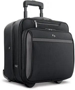 Solo New York Rolling Case with Wheels - Roller Laptop Bag, Wheeled Briefcase for Women & Men, Carry On Size for Travel, Fits 16" Computer - West Side, Black