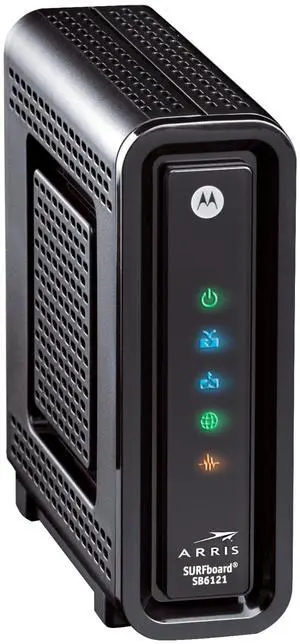 ARRIS SURFboard SBG6580 DOCSIS 3.0 Cable Modem/ Wi-Fi N300 2.4Ghz + N300 5GHz Dual Band Router - Retail Packaging Black (570763-006-00)