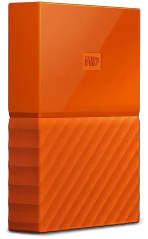 WD 2TB Orange My Passport Portable External Hard Drive - USB 3.0 - WDBS4B0020BOR-WESN