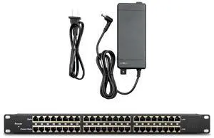 PoE Texas 24 Port PoE Injector with 48v120w Power Supply - 10/100 Data - Rack Mount - Add Passive Mode B 802.3af PoE to a Non PoE Switch for VoIP, WiFi AP, IP Camera, Security & Surveillance Systems